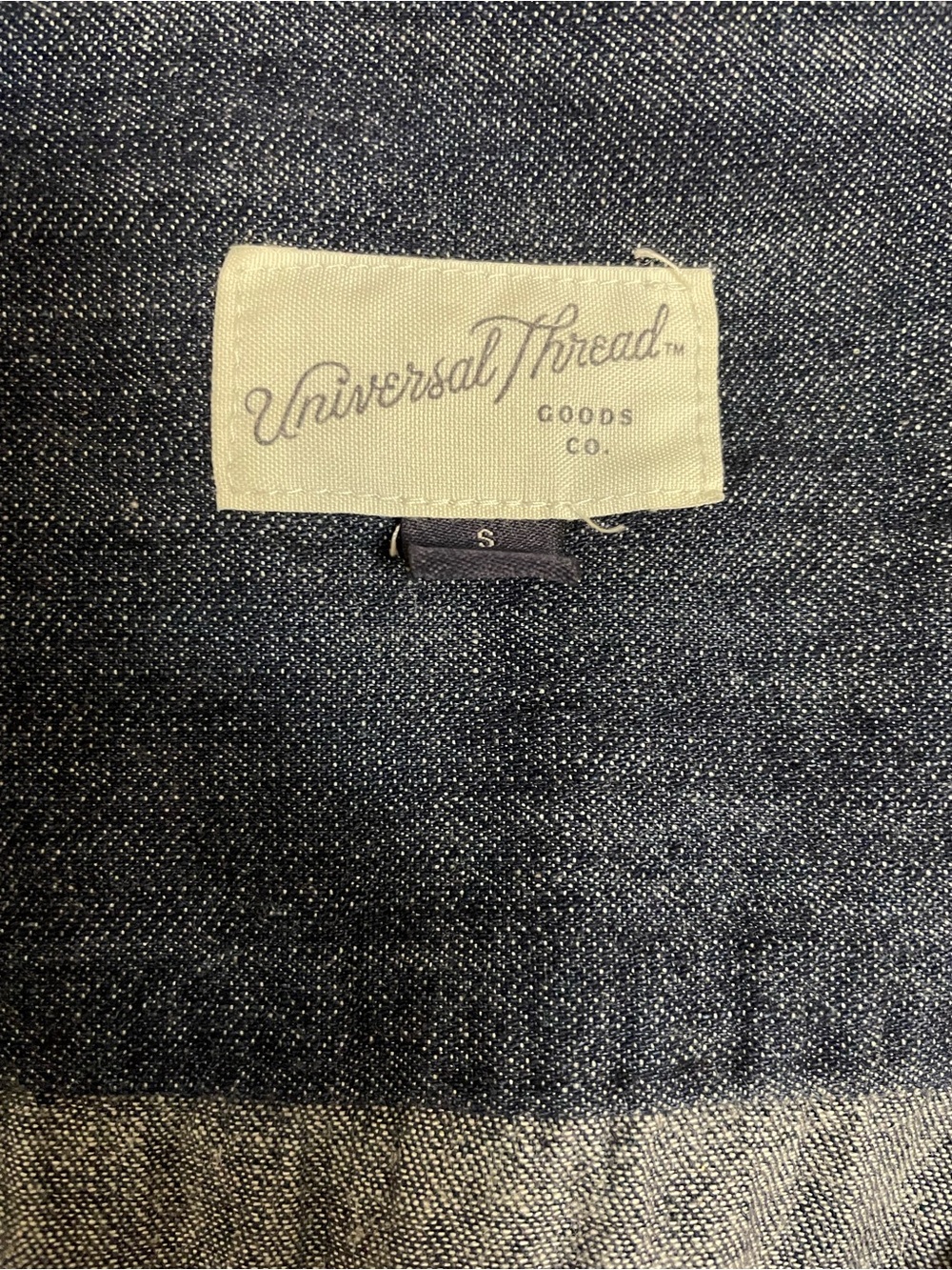 Universal Thread Indigo Chambray Long-Sleeve Shirt Dress with Tie Waist - Picture 6 of 6